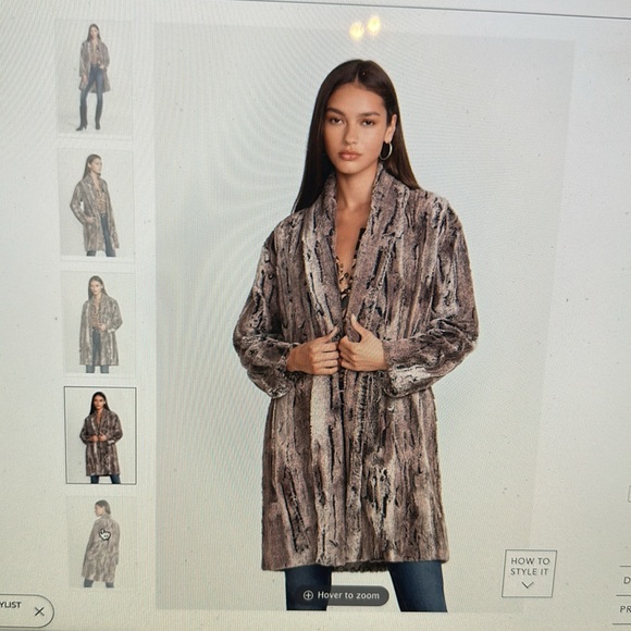 Johnny Was Foxy Faux Fur Jacket - Picture 5 of 6